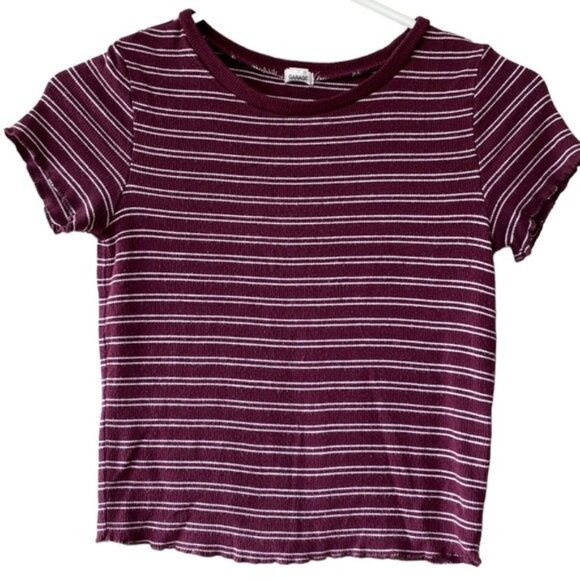 Garage Striped Crop Tee - Picture 1 of 6